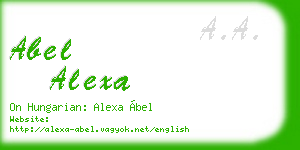 abel alexa business card