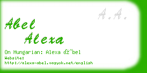 abel alexa business card